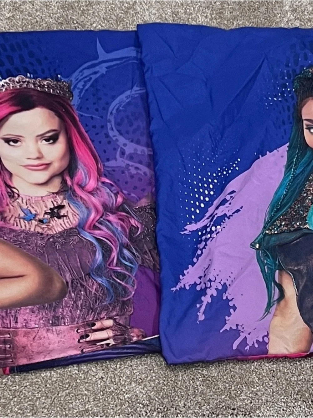 Disney Descendants 3 Pillowcases Set of 2 Two-Sided Mal Evie Uma Audrey